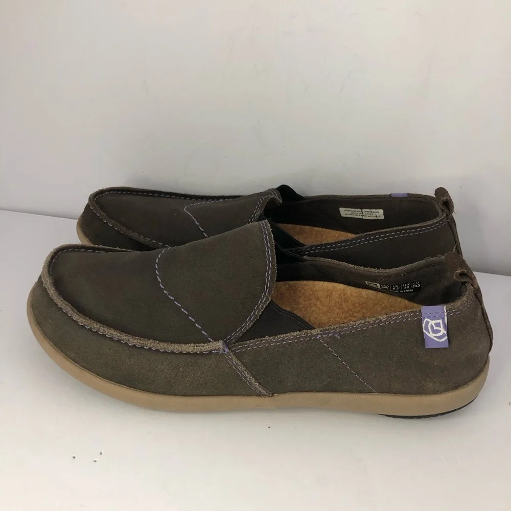 Spenco Women Size 9 Orthotic leather Slip-On Loafer Brown Comfort Shoes